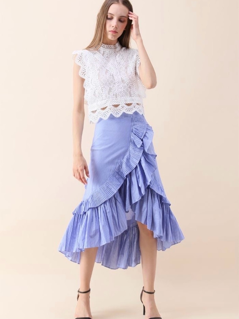 Chicwish Applause of Ruffle Tiered Frill Hem Skirt